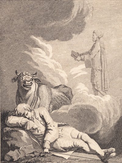 Niels Klim troer at høre degnen i Fane Kirke. I af J.F. Clemens