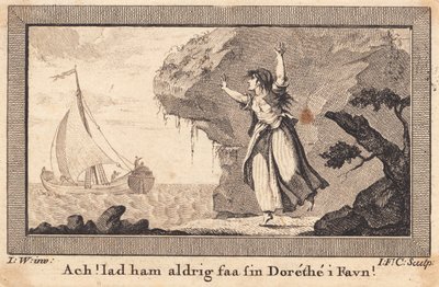 Nille løbende mellem klipperne af J.F. Clemens
