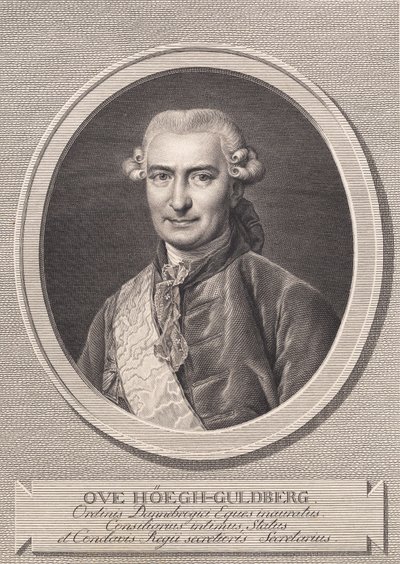 Portræt af Ove Høegh-Guldberg af J.F. Clemens
