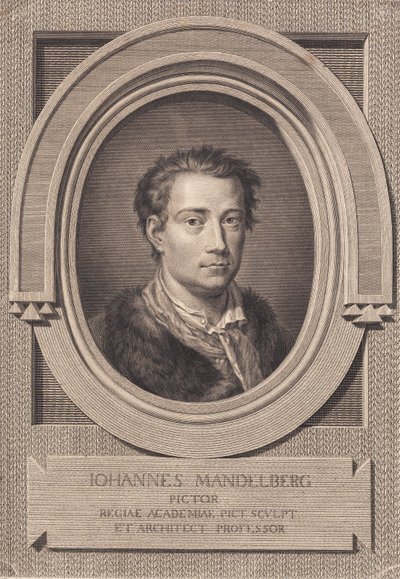 Portræt af maleren Johan Mandelberg af J.F. Clemens