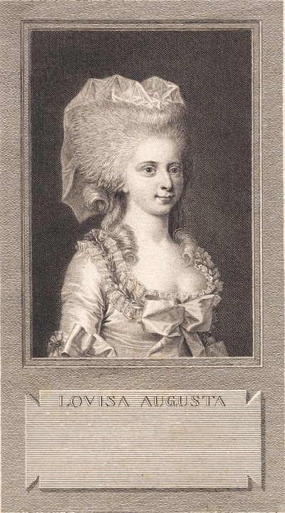 Portræt af prinsesse Louise Augusta af J.F. Clemens