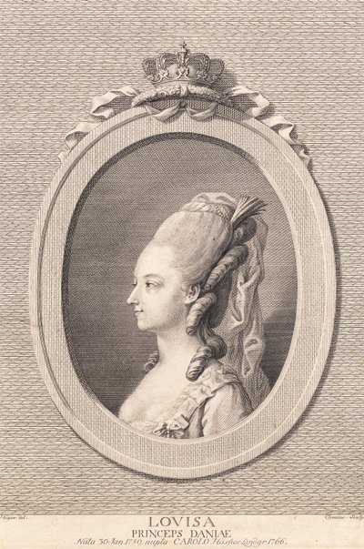 Prinsesse Louise, gift med Carl af Hessen af J.F. Clemens