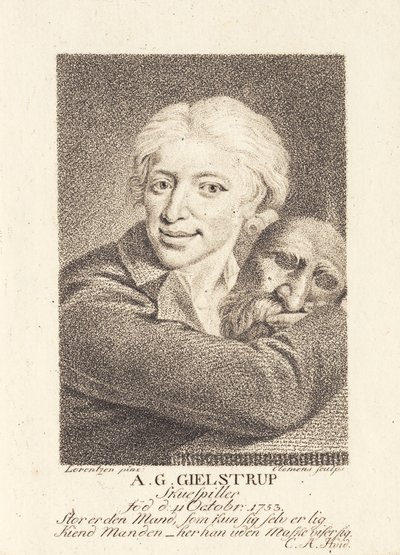 Skuespilleren Adam Gottlob Gielstrup (1753-1830) af J.F. Clemens