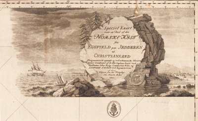 "Speciel Kaart over en Deel af den Norske Kÿst fra Egefield paa Jedderen til Christiansand" af J.F. Clemens