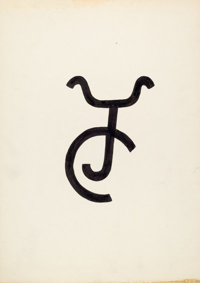 Kvægmærke, ca. 1936. af J.Henry Marley