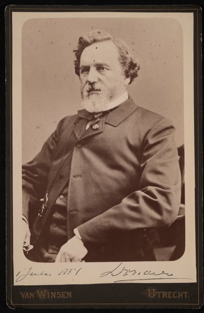 Portræt af Franciscus Cornelius Donders 1818-1889, 1. juli 1884. af JJA Van Winsen
