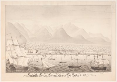 Frederiksfort og Frederiksted på Skt Croix af J.L.V. Michaelsen