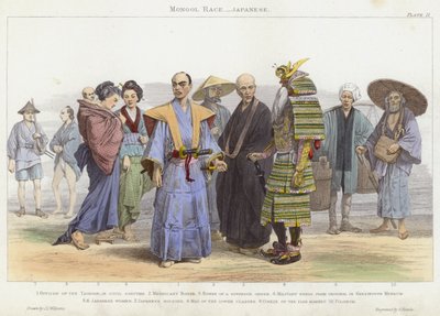 Mongol Race, japansk (farvet gravering) af J.L. (after) Williams