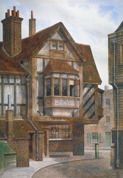 Huse i Bishopsgate, City of London, 1860. af JL Stewart