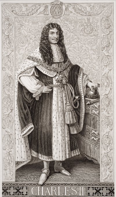 Charles II (1630-85) fra "Illustrations of English and Scottish History" bind I af J.L. Williams
