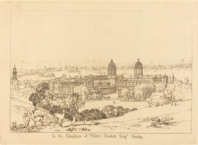 London fra Greenwich, udgivet 1811. af Joseph Mallord William Turner