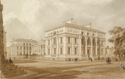 South East View of Taylor Building and University Galleries, 1800-tallet af Joseph Mallord William Turner