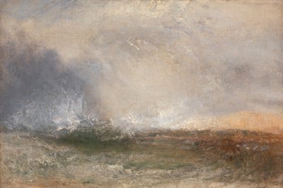 Stormy Sea Breaking on a Shore, mellem 1840 og 1845. af Joseph Mallord William Turner