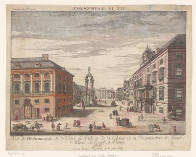 Udsigt over Hohe Markt i Wien Udsigt over Hochenmarck (titel på objekt) af J.M. Siccrist