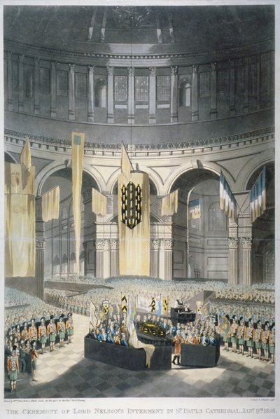 Ceremonien for Lord Nelsons begravelse ved St Paul