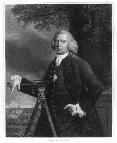 James Brindley, engelsk civilingeniør og kanalbygger fra det 18. århundrede, 1836 af JT Wedgwood
