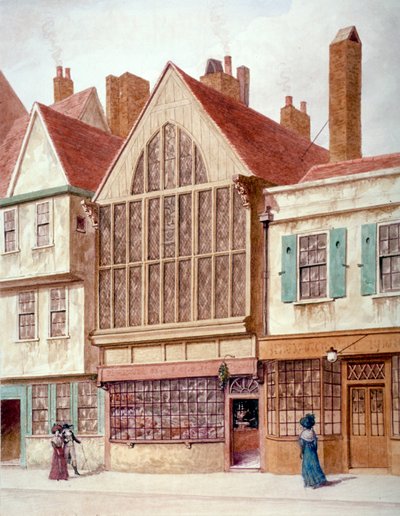 Udsigt over Trinity Hall, Aldersgate Street, City of London, 1780. af JT Wilson