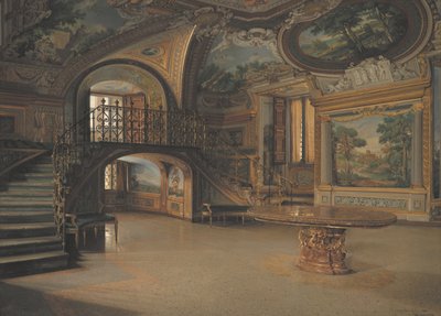 En sal i Palazzo Borghese af J.Th. Hansen