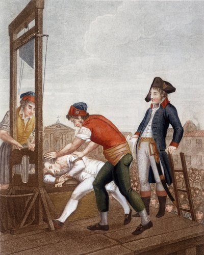 Maximilien Marie Isidore de Robespierre ved guillotinen af J. (after) Beys