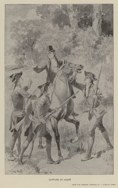 Tilfangetagelse af Andre (litho) af J. (after) Steeple Davis