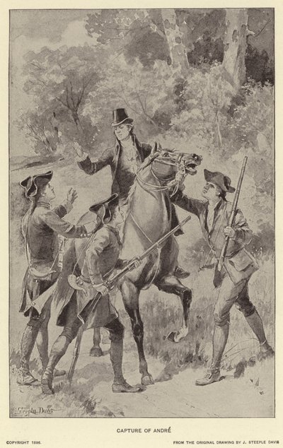 Tilfangetagelse af Andre (litho) af J. (after) Steeple Davis