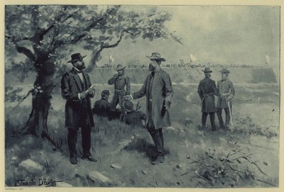 Overgivelse af Pemberton til Grant (litho) af J. (after) Steeple Davis