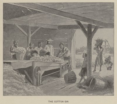 Bomulds gin (litho) af J. (after) Steeple Davis