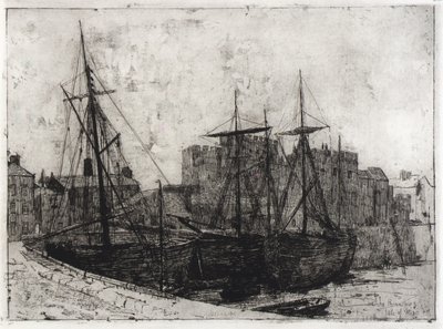 Castle Rushen - øen Man af J. Alden Weir