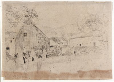 Gårdspladsen - Isle of Man af J. Alden Weir