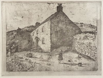 Fiskerhytte - øen Man af J. Alden Weir