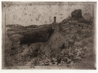 Fiskerhytten på bjerget - Isle of Man af J. Alden Weir