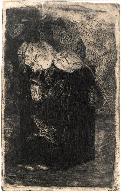 Blomster i en japansk krukke af J. Alden Weir