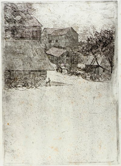 Naboens gård af J. Alden Weir