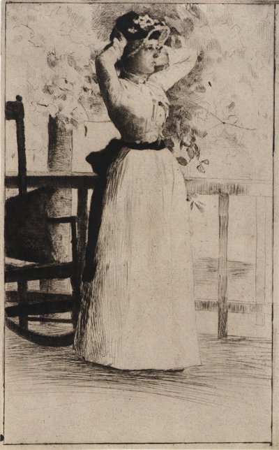 Portræt af Miss Hoe af J. Alden Weir
