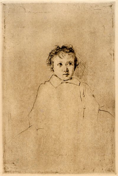 Skitse af et barn af J. Alden Weir