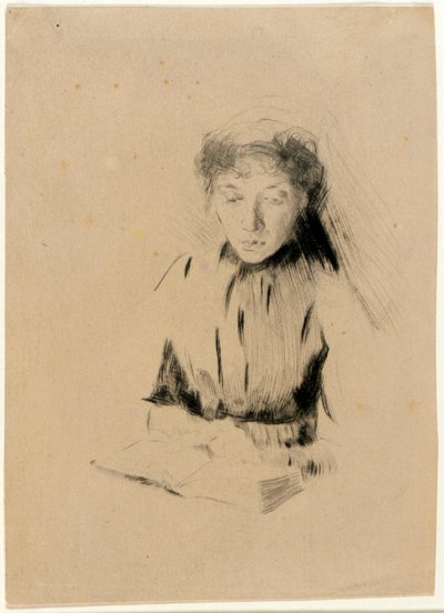Det lille portræt (ung kvinde) af J. Alden Weir