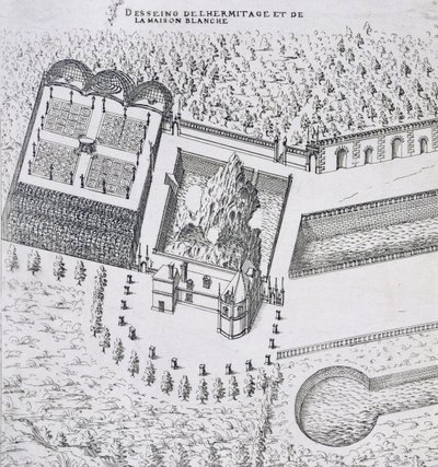 Eremitagen og Maison Blanc på Chateau de Gaillon, fra 