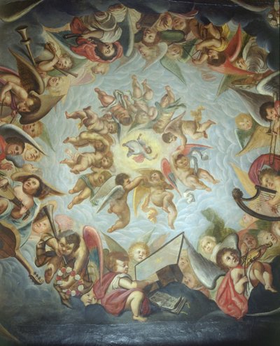 Ceiling of the Heaven Room, Bolsover Castle, Derbyshire, 2000 af J Bailey