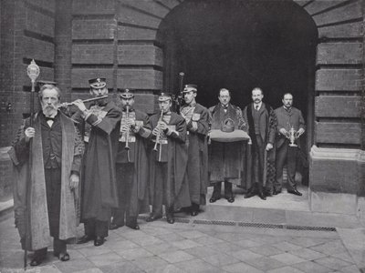 Valgdag i Girdlers Hall, Kronens procession af J. Benjamin Stone