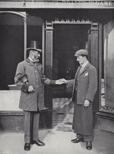 Hocktide ved Hungerford, Crier samler Pennies af J. Benjamin Stone