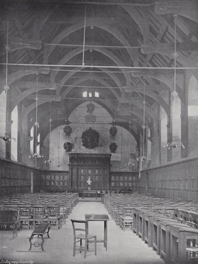 Pandekagekastning på Westminster School, Great Hall af J. Benjamin Stone