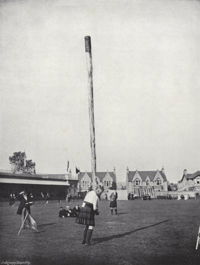 Inverness Gathering, kastning af Caber af J. Benjamin Stone