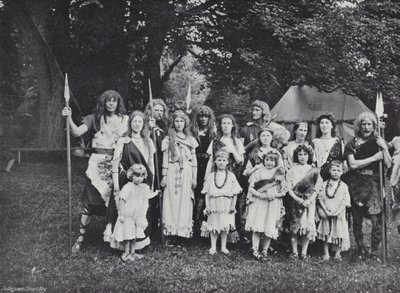 The Sherborne Pageant, en engelsk høvding, stammemænd og familier af J. Benjamin Stone