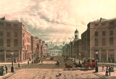 Regent Street fra Piccadilly, c1822. af J Bluck