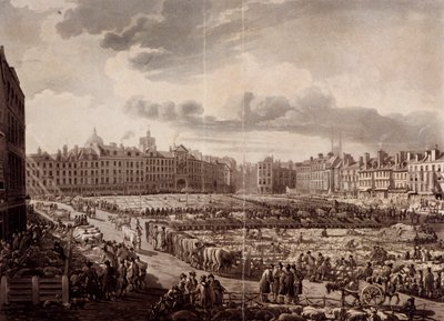 Smithfield Market, London, 1811 af J Bluck