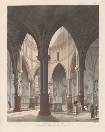 Temple Church, 1. september 1809., 1. september 1809. af J. Bluck