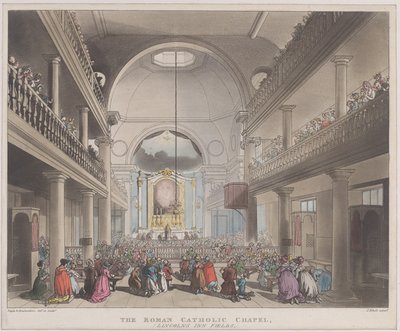 Det romersk-katolske kapel, Lincolns Inn Fields, 1. april 1808., 1. april 1808. af J. Bluck