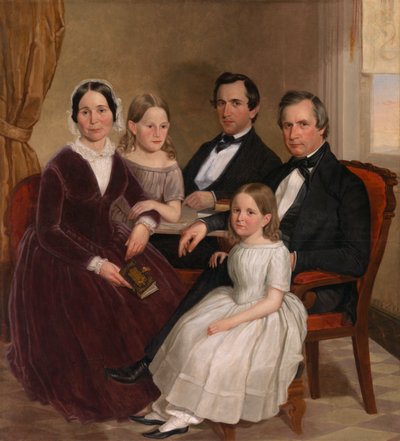 William Jervis Hough og familie, ca. 1852-1853. af J. Brayton Wilcox