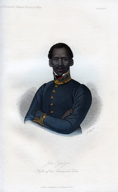 Jan Tzatzoe, Kafir af Amakosah-stammen, 1848. af J. Bull