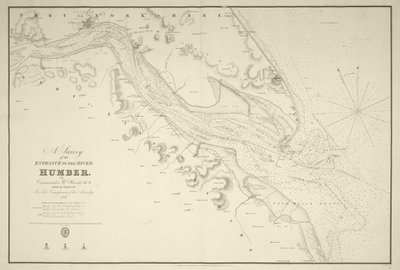 En undersøgelse af indsejlingen til floden Humber af kommandør Williamm Hewett, R.N. foretaget efter ordre fra Lords Commisioners of the Admiralty 1828 af J. & C. Walker